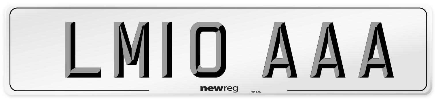 LM10 AAA Number Plate from New Reg